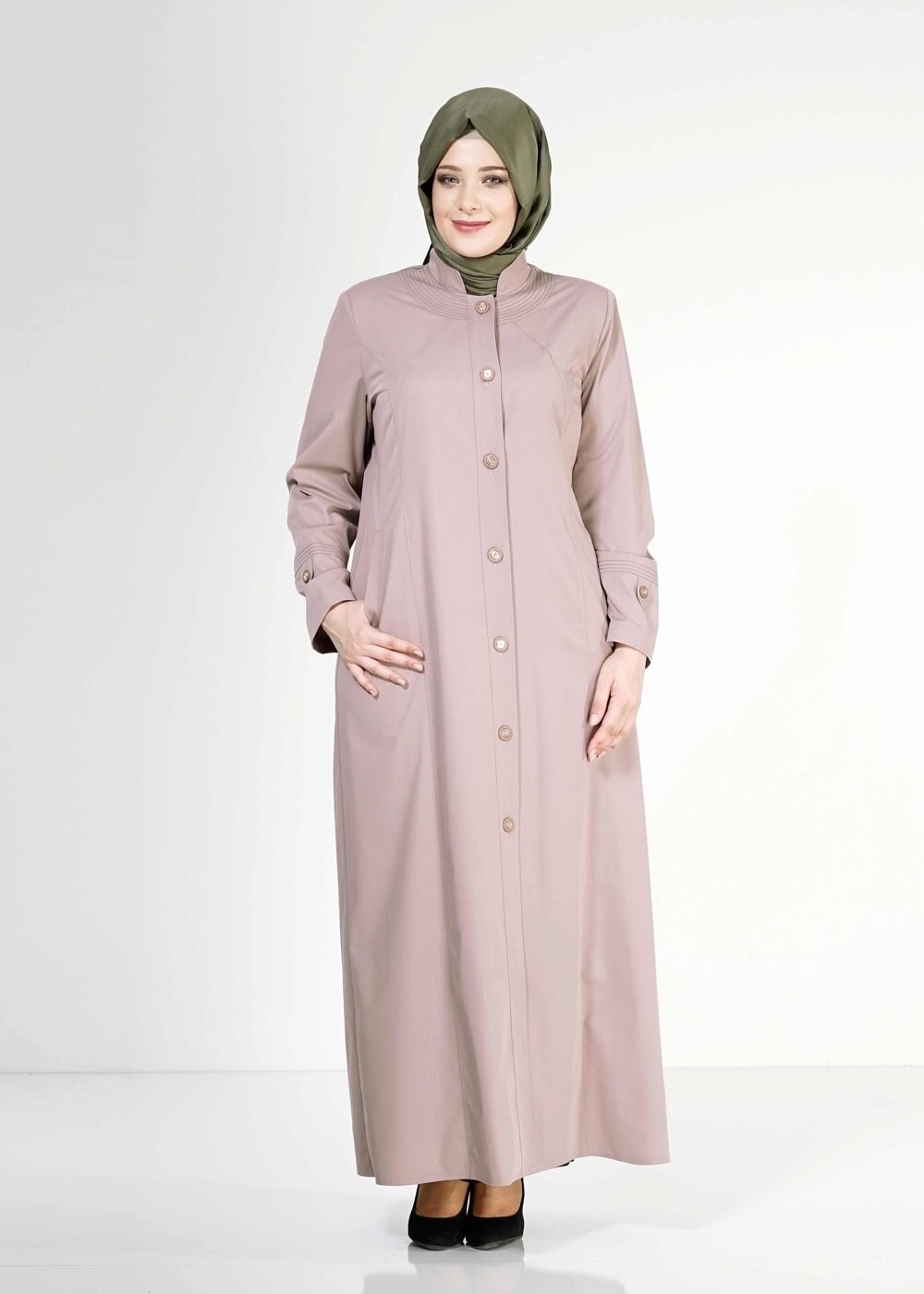 Tesettür giyim BEJ 1558 Dulce Tesettür Pardesü