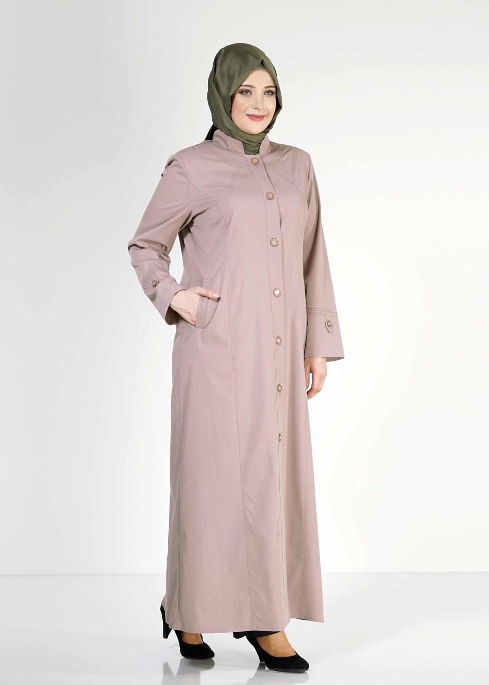 Tesettür giyim BEJ 1558 Dulce Tesettür Pardesü