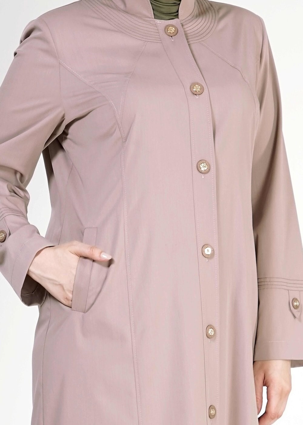 Tesettür giyim BEJ 1558 Dulce Tesettür Pardesü