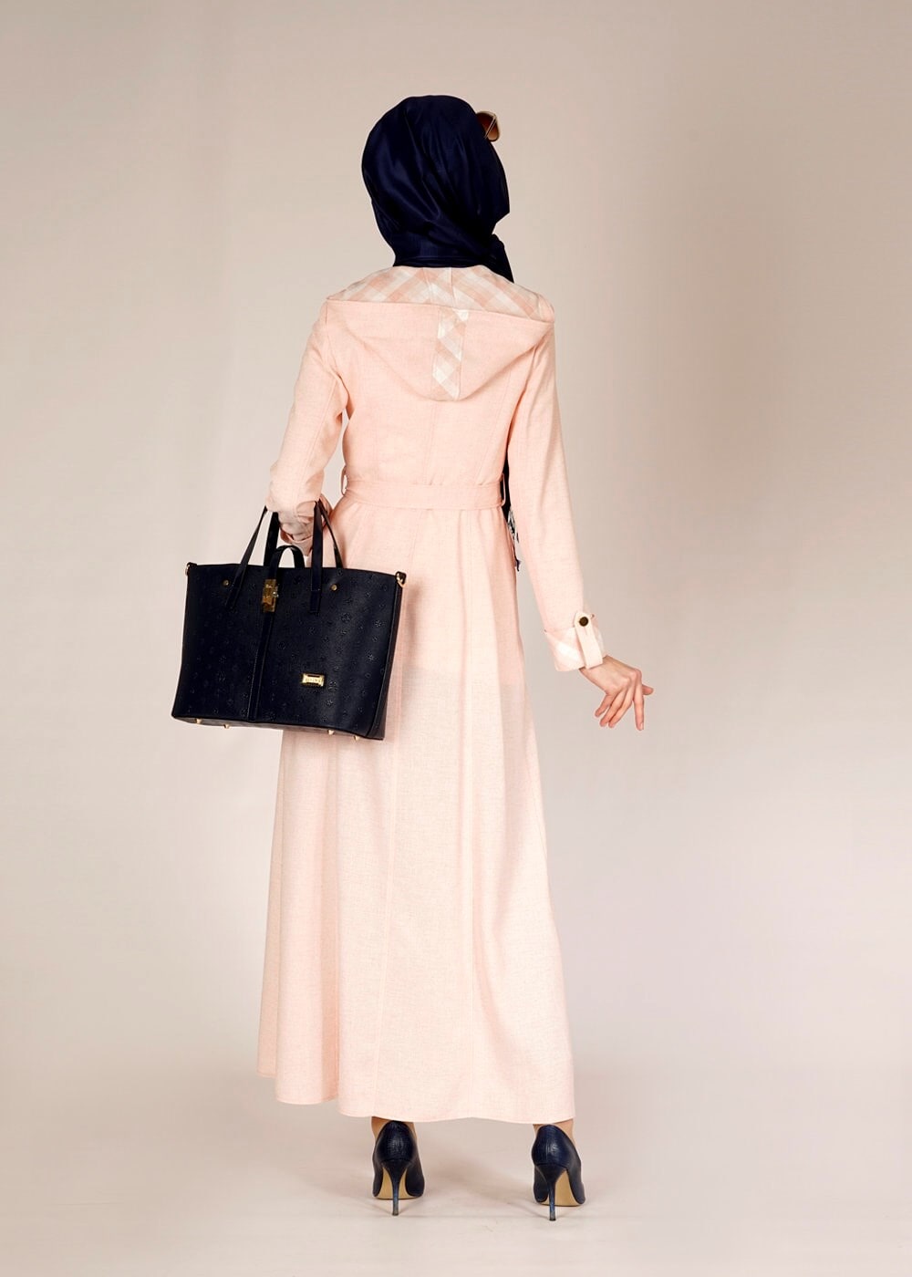 Tesettür giyim PUDRA 1559 VERONA DÜZ PARDESÜ 38/46 TEK38