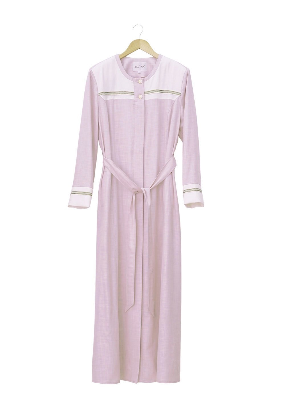 Tesettür giyim PUDRA 1564 Sevilla Keten Tesettür Pardesü