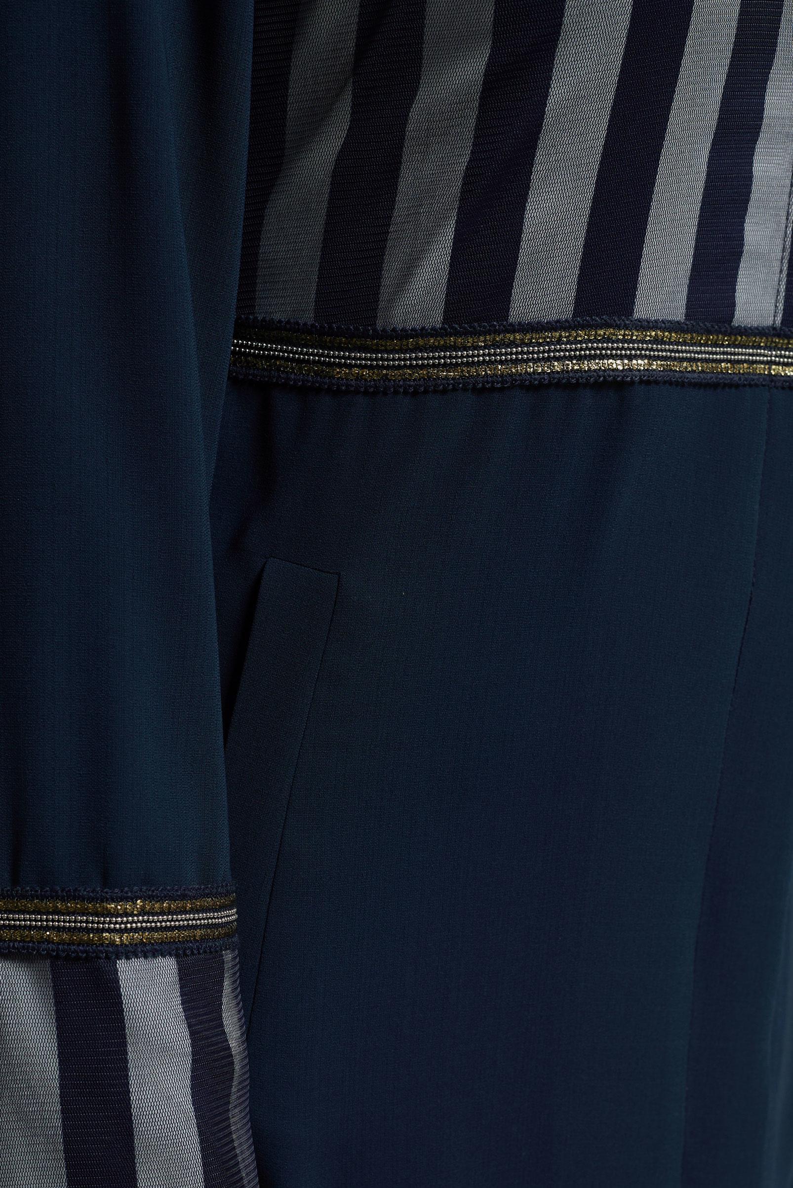 Tesettür giyim LACİVERT ÇİZGİLİ PARDESÜ 1584