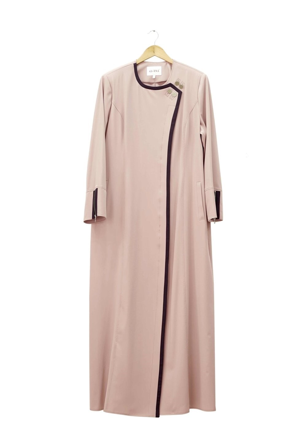 Tesettür giyim BEJ 1585 Ekose Tesettür Pardesü