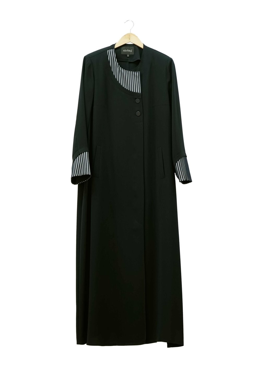 Tesettür giyim SİYAH 1588 Farah Tesettür Pardesü