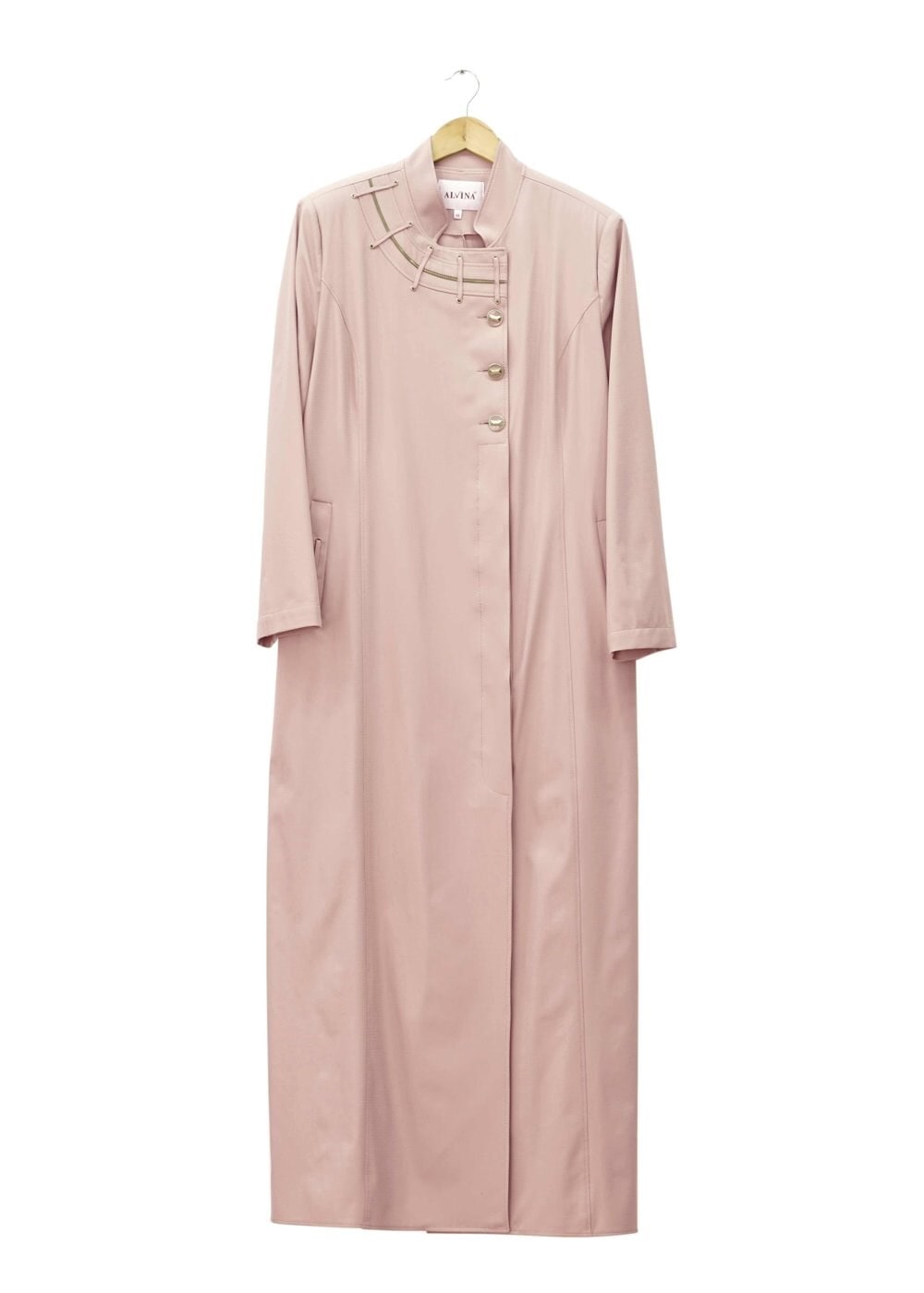 Tesettür giyim PUDRA 1514-1 Ekose Tesettür Pardesü