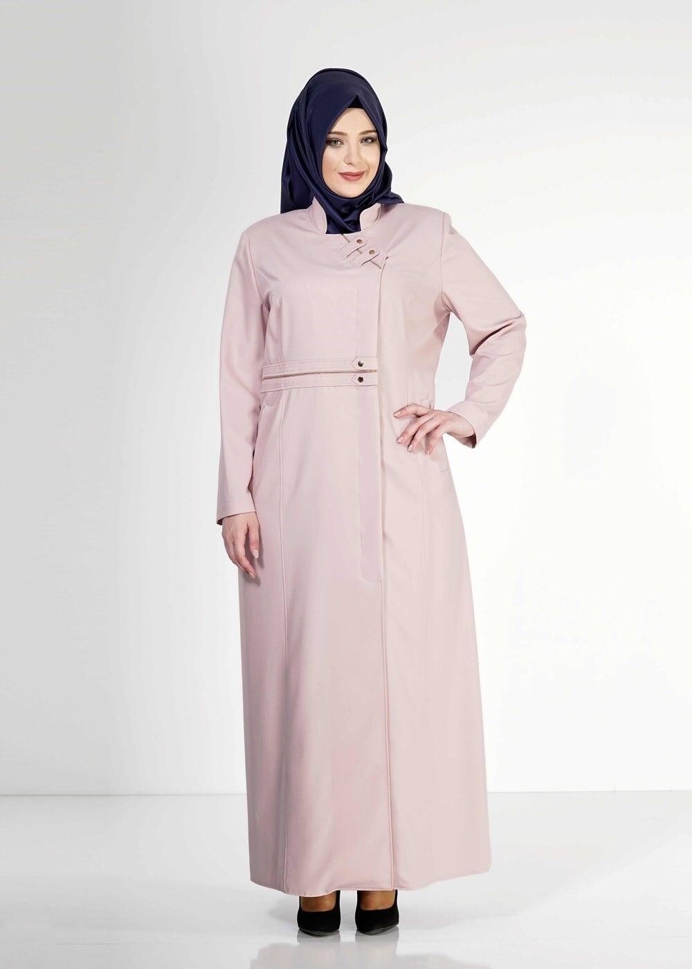 Tesettür giyim PUDRA 1531-1 Deborah Tesettür Pardesü