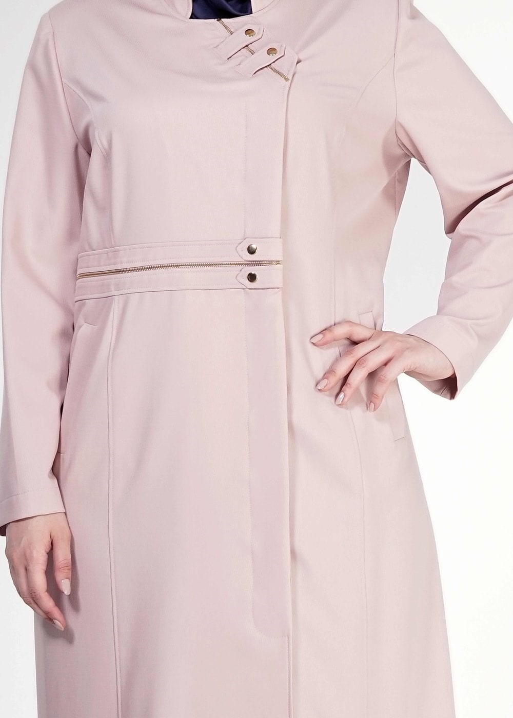 Tesettür giyim PUDRA 1531-1 Deborah Tesettür Pardesü