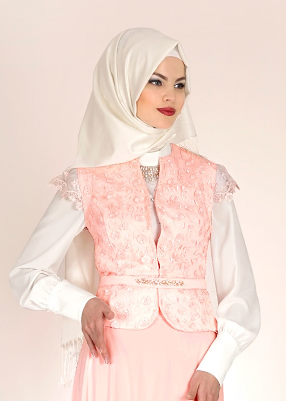 Tesettür giyim PUDRA 3083E Mini Burble 3Lü Etk.Tkm