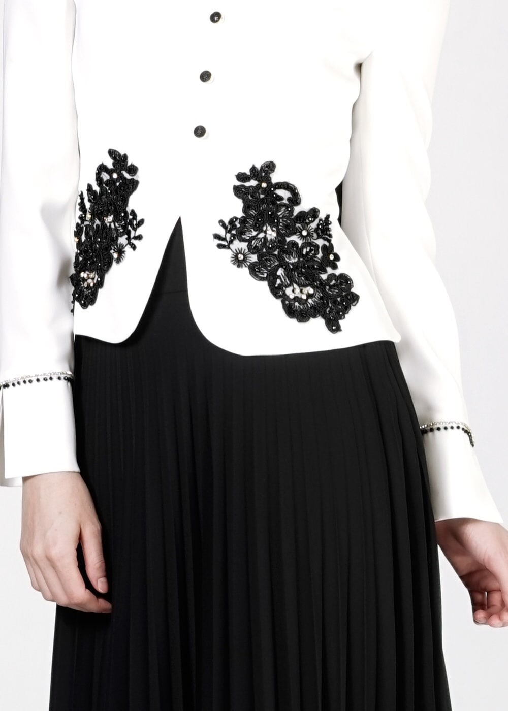 Tesettür giyim SİYAH 3092E New Multi Şifon 2Li Etk.Tkm