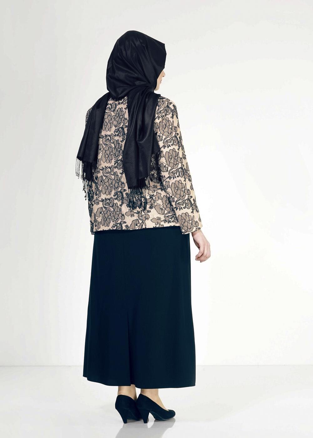 Hijab clothing NAVY BLUE 3099E Kordone 3lü Etk Tesettür Tkm