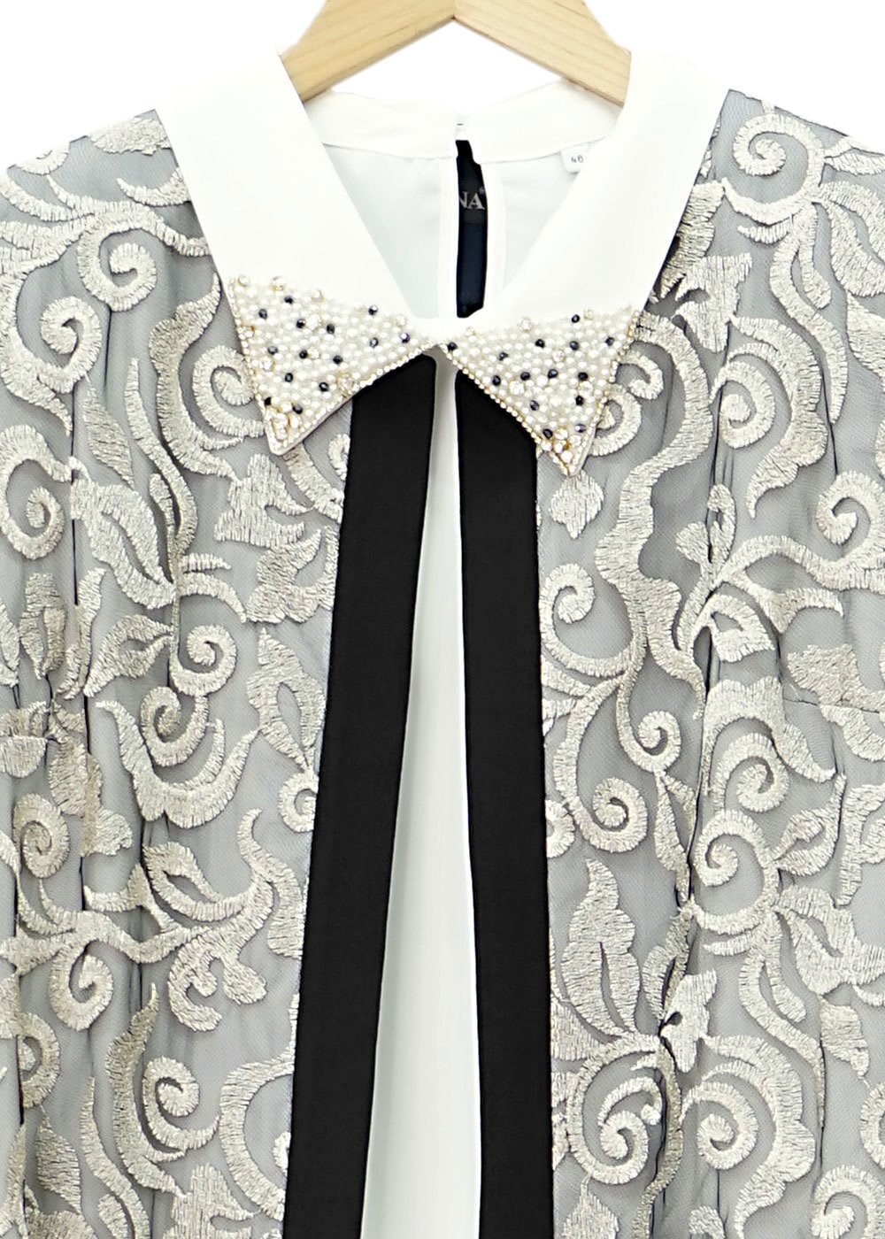 Hijab clothing BLACK 3101E Brode 3lü Etk. Tesettür Tkm