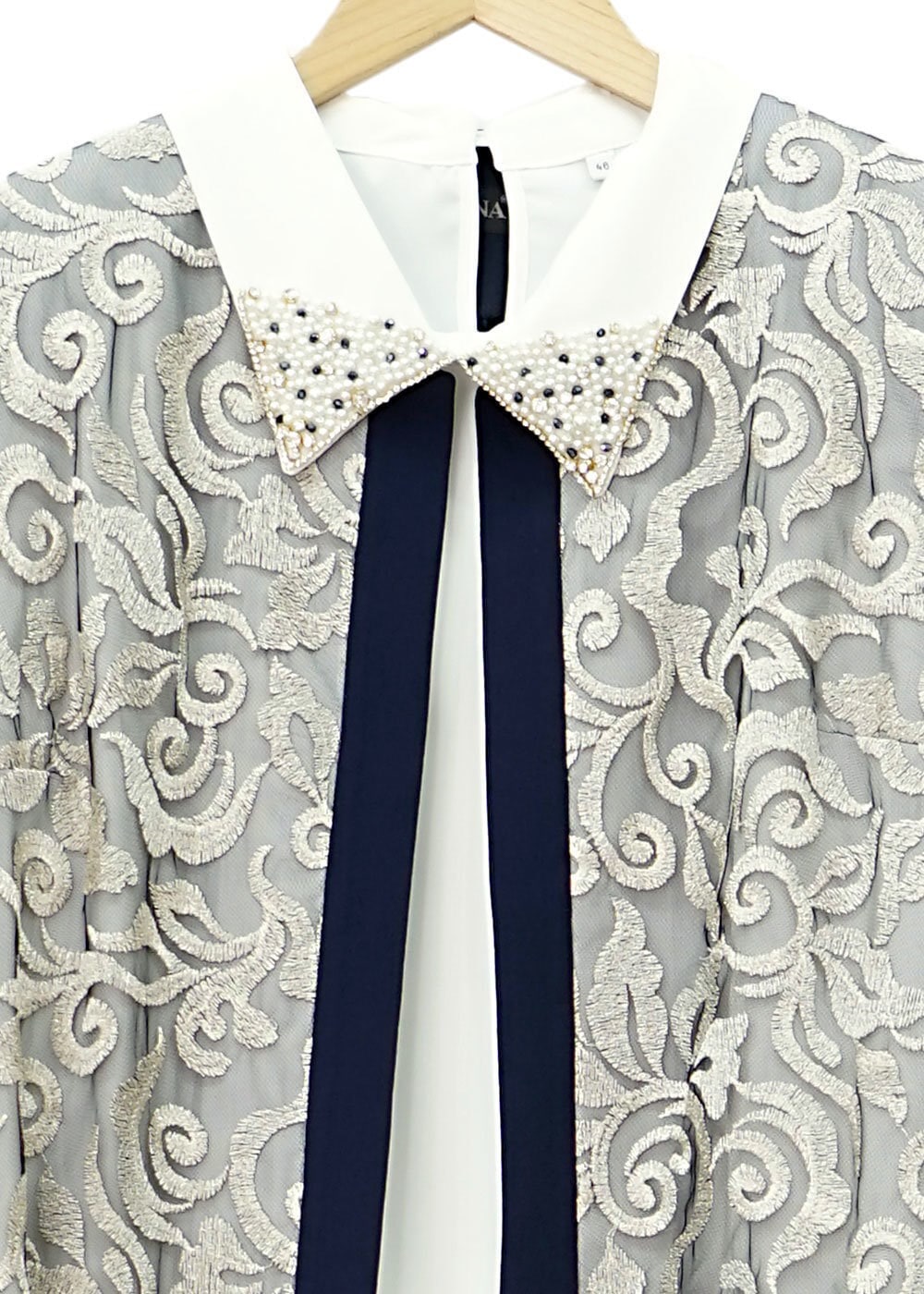 Tesettür giyim LACİVERT 3101E Brode 3lü Etk. Tesettür Tkm