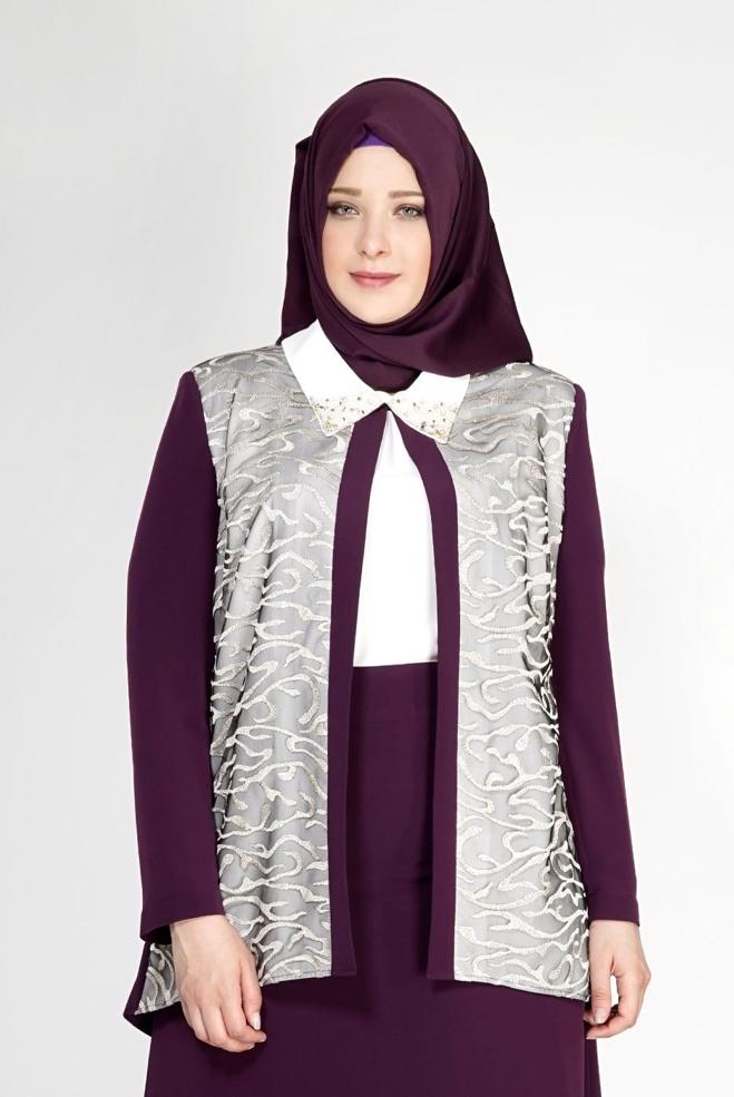 Hijab clothing DAMSON 3101E Brode 3lü Etk. Tesettür Tkm - ALVİNA