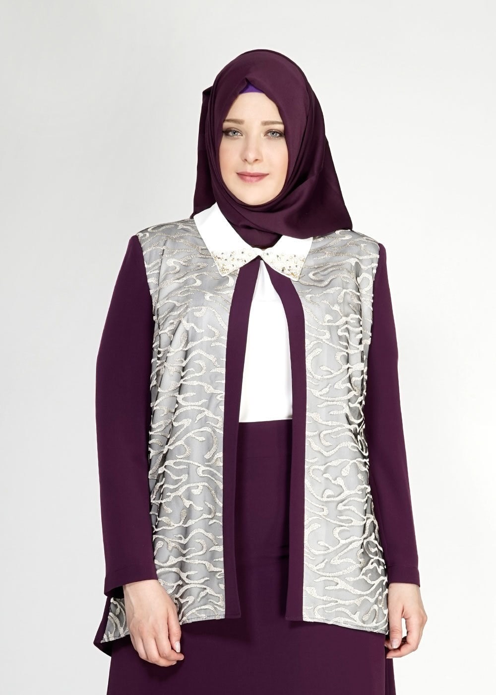 Hijab clothing DAMSON 3101E Brode 3lü Etk. Tesettür Tkm