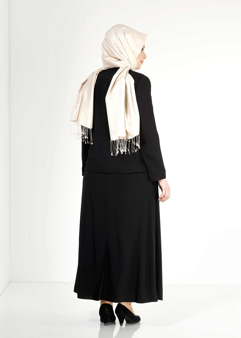 Tesettür giyim SİYAH 3110E Farah 3lü Etk Tesettür Tkm