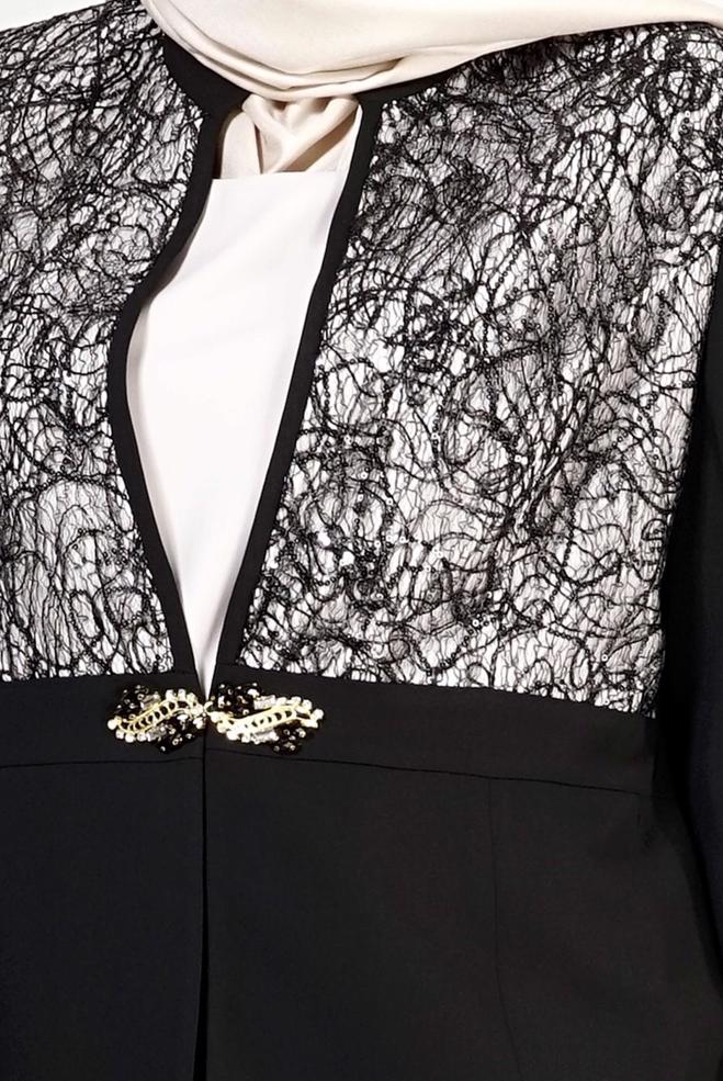 Hijab clothing BLACK 3110E Farah 3lü Etk Tesettür Tkm - ALVİNA