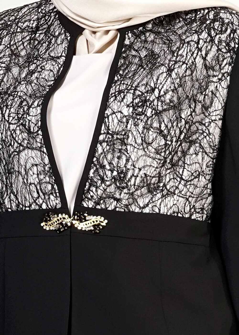 Tesettür giyim SİYAH 3110E Farah 3lü Etk Tesettür Tkm