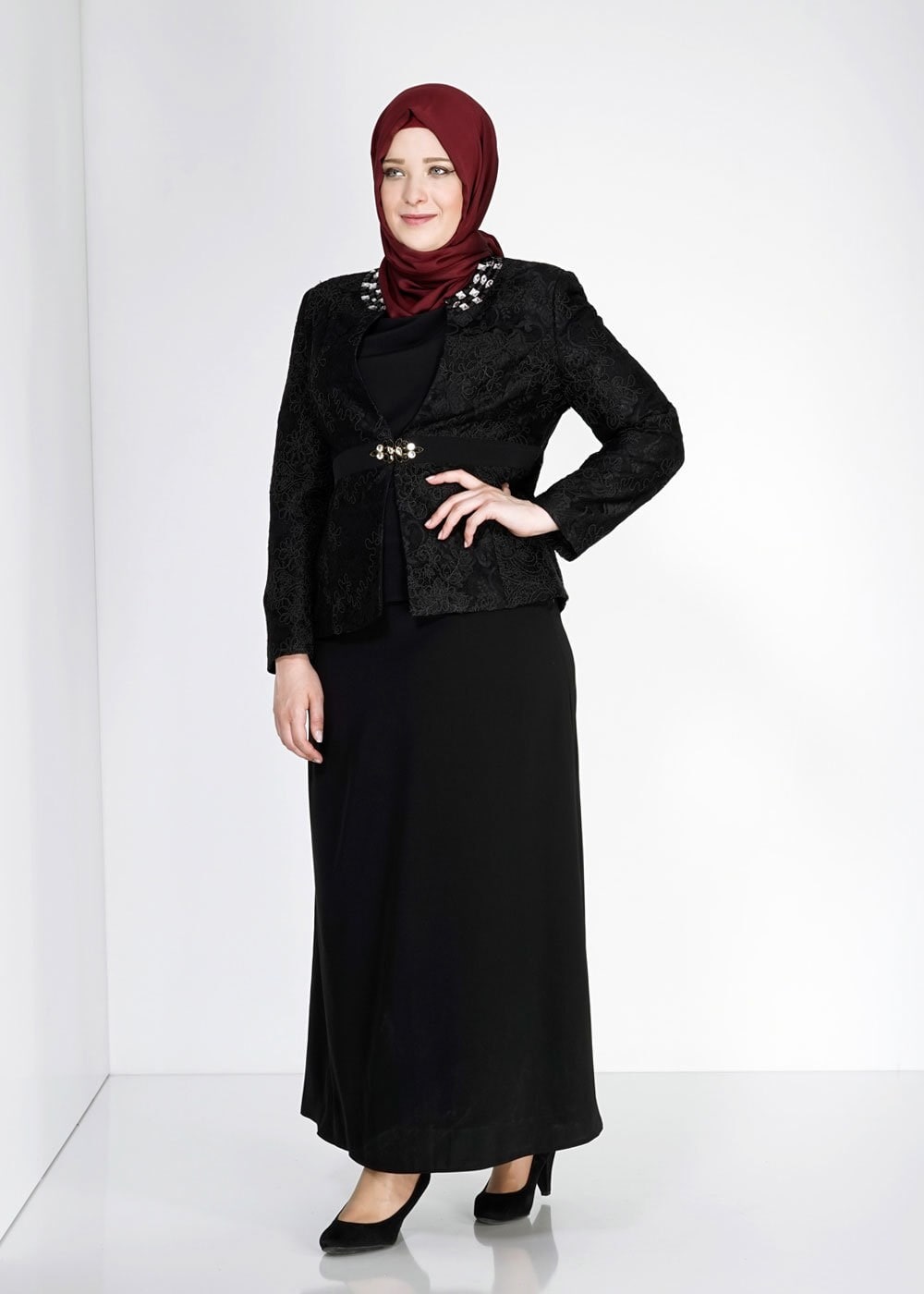 Hijab clothing BLACK 3112E Criss 3LÜ Etk. Tkm