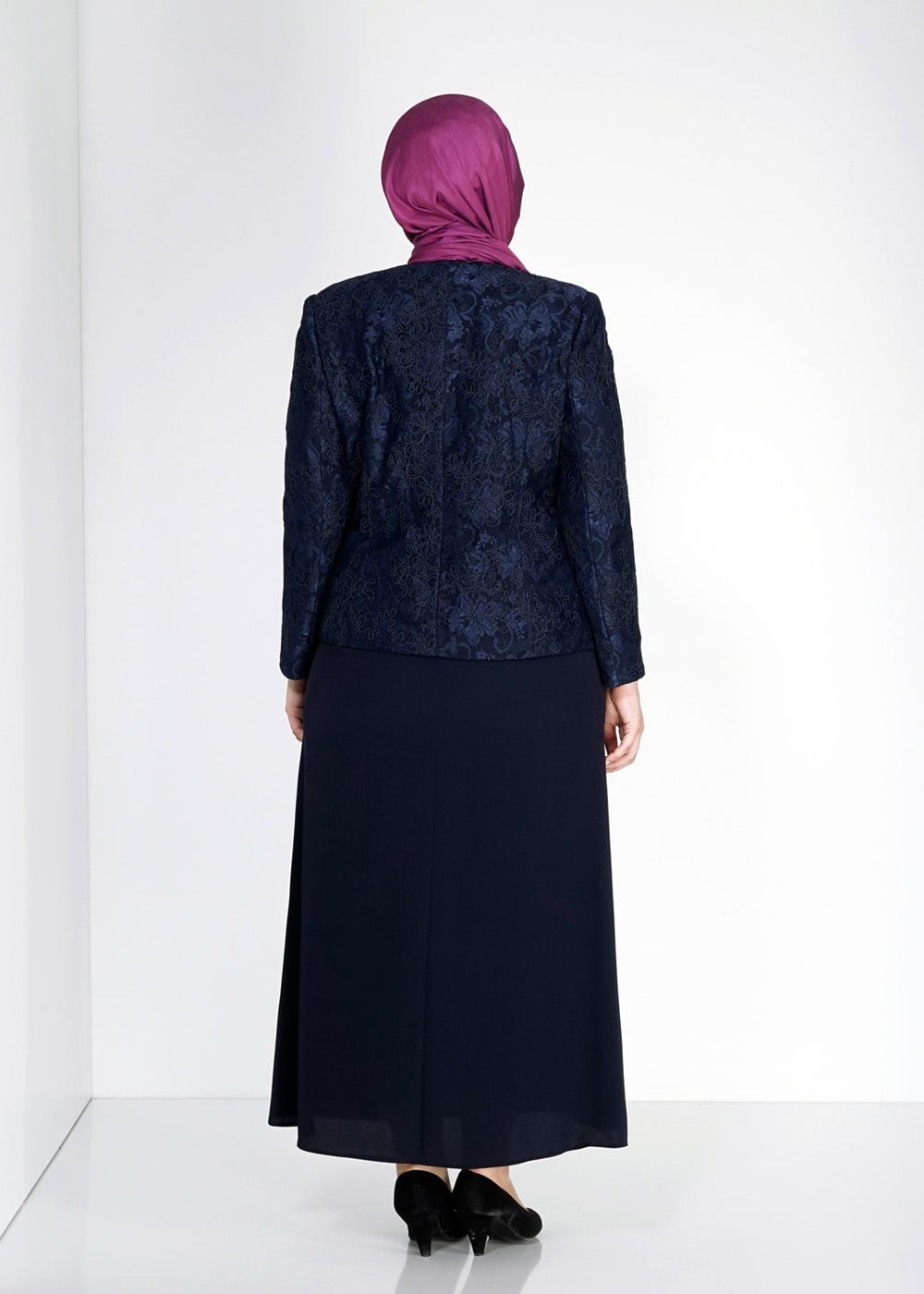 Tesettür giyim LACİVERT 3112E Criss 3LÜ Etk. Tkm