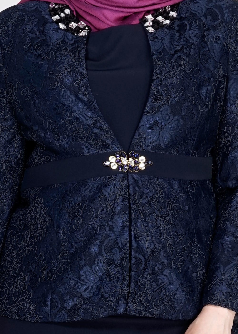 Tesettür giyim LACİVERT 3112E Criss 3LÜ Etk. Tkm