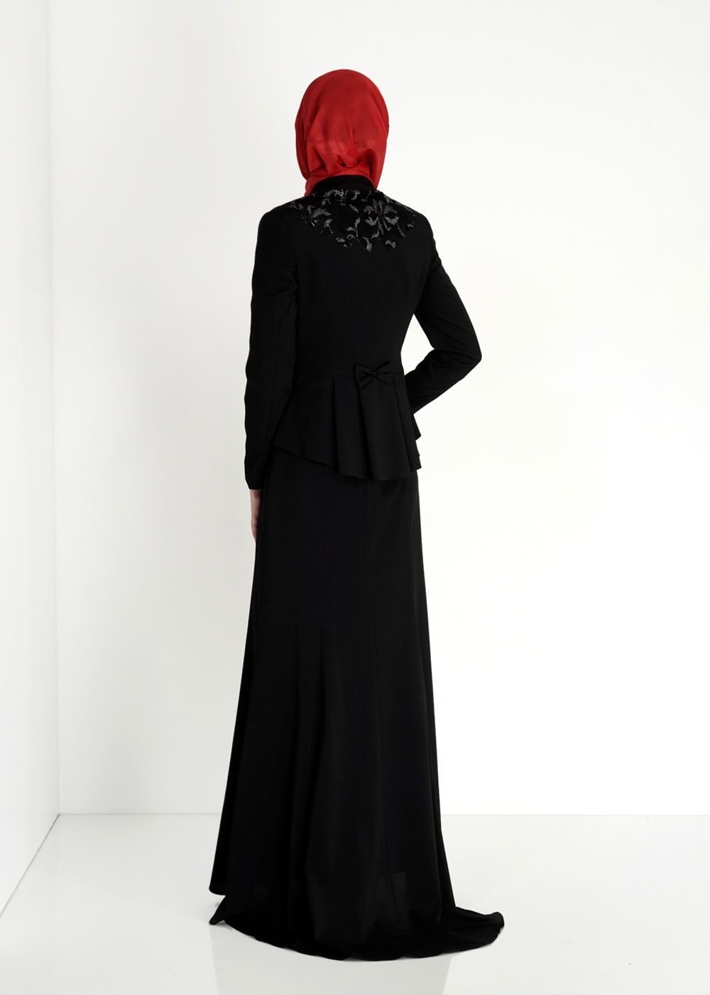 Tesettür giyim SİYAH  Mini Burble Tesettür Etk.Tkm 3131E