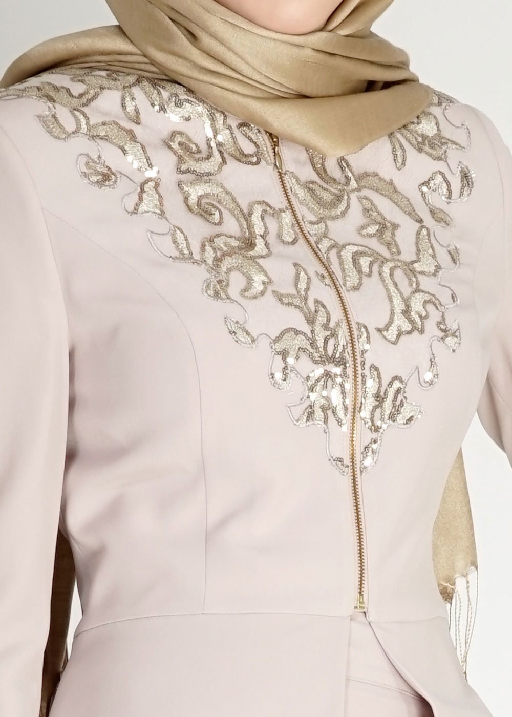 Tesettür giyim BEJ  Mini Burble Tesettür Etk.Tkm 3131E