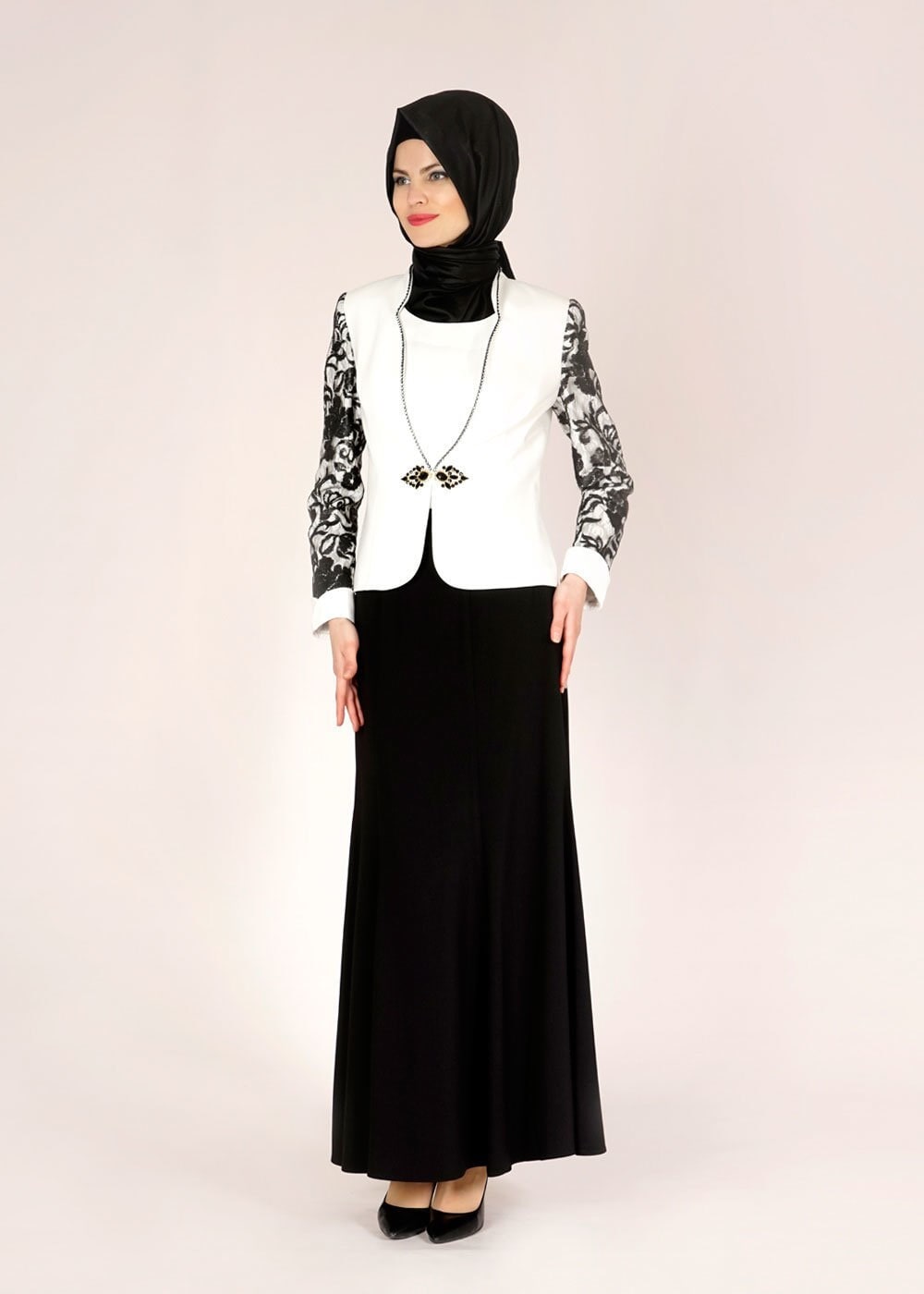 Tesettür giyim SİYAH 3133E Farah Tesettür Etk Tkm