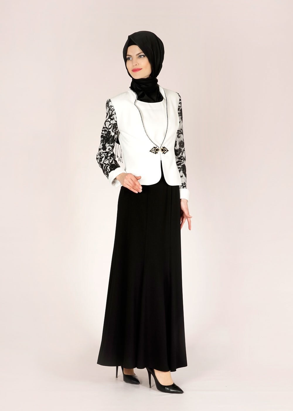 Tesettür giyim SİYAH 3133E Farah Tesettür Etk Tkm