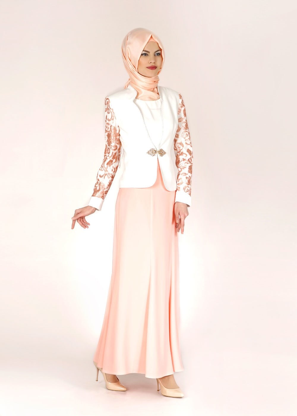 Tesettür giyim PUDRA 3133E Farah Tesettür Etk Tkm