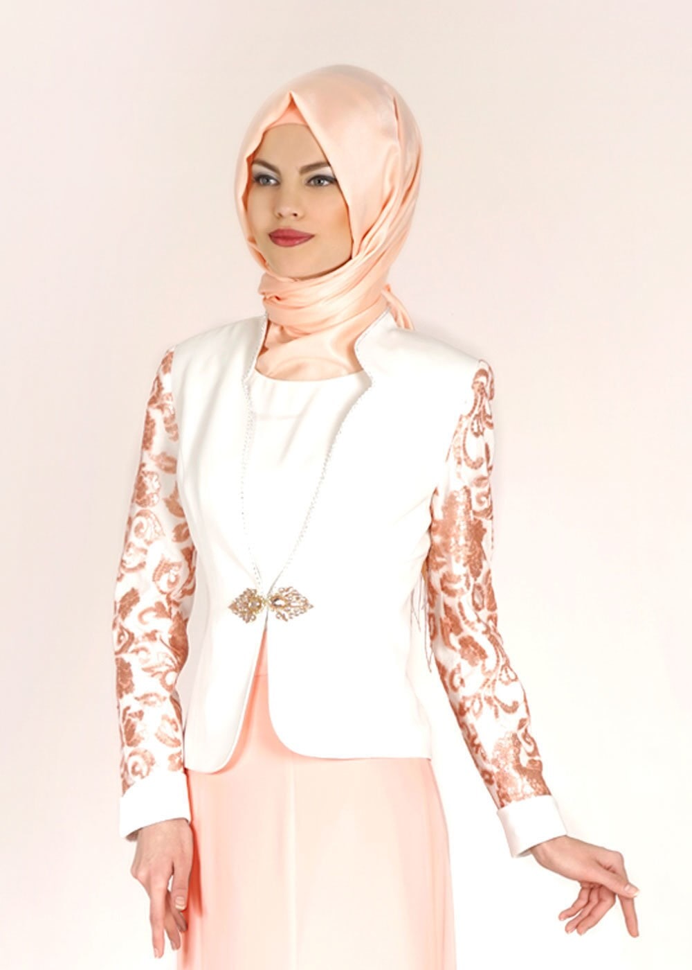 Tesettür giyim PUDRA 3133E Farah Tesettür Etk Tkm