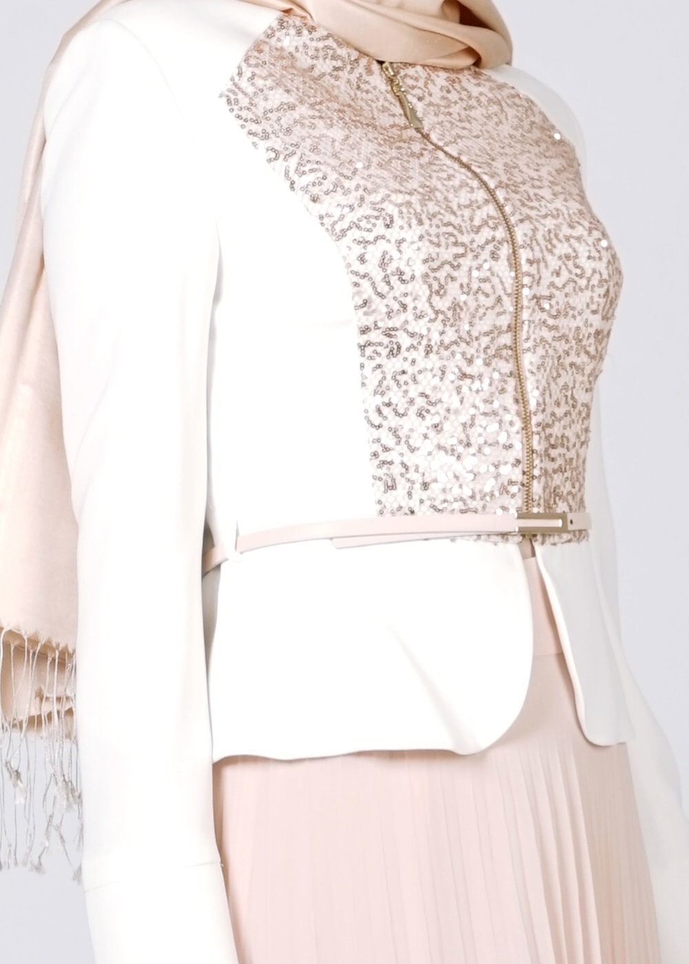 Tesettür giyim PUDRA 3152E New Multi Şifon 2Li Tesettür Etk.Tkm