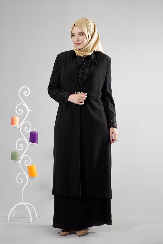 Vêtements hijab NOIR 3096 Criss Tesettür Elbs Tkm - ALVİNA