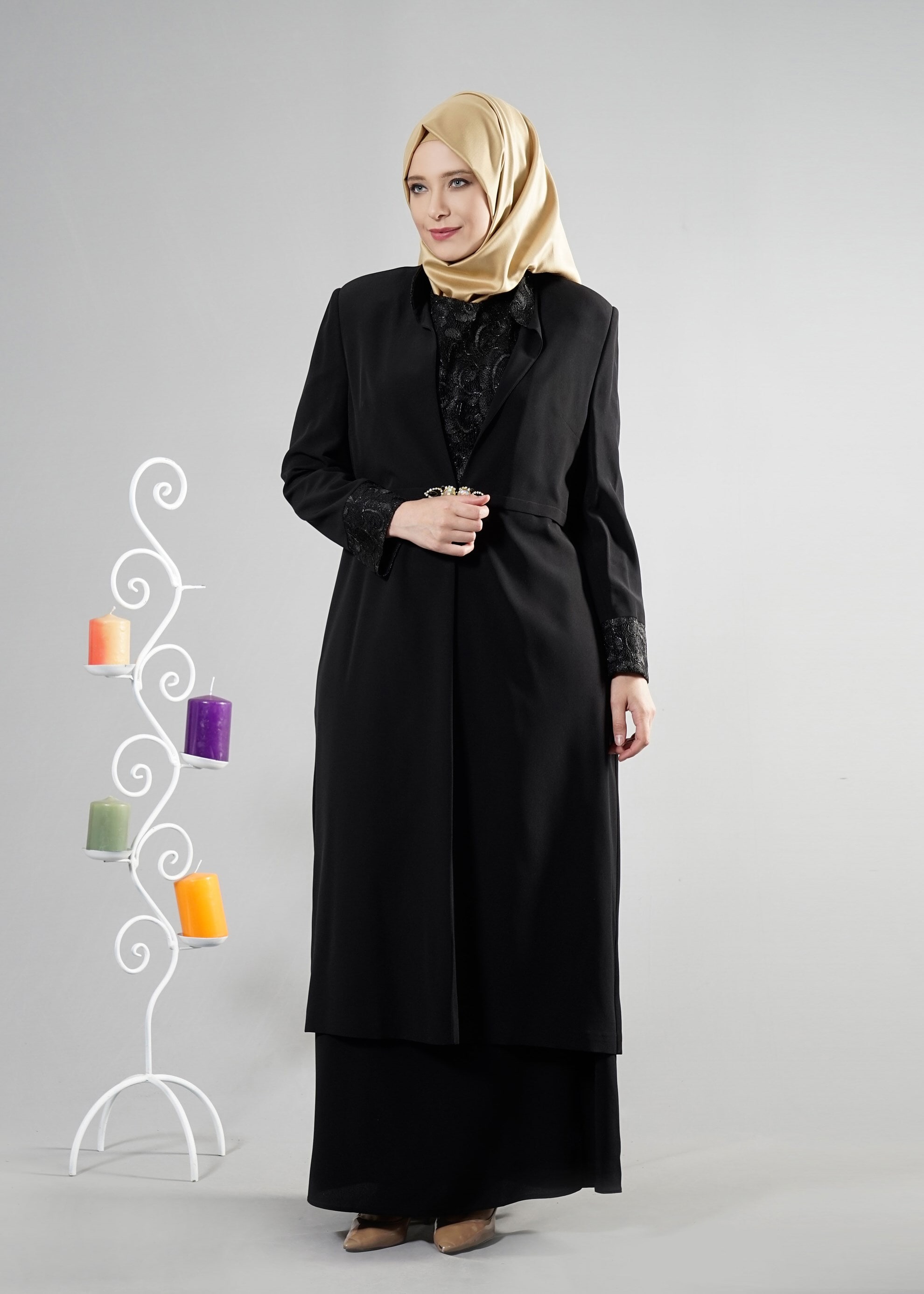 Tesettür giyim SİYAH 3096 Criss Tesettür Elbs Tkm