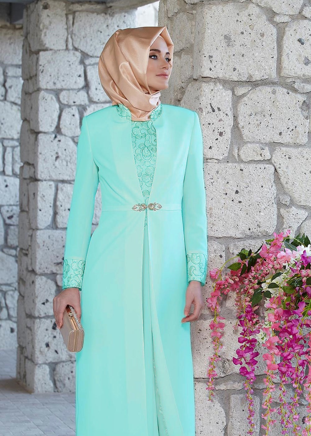 Tesettür giyim MAVİ 3096 Criss Tesettür Elbs Tkm