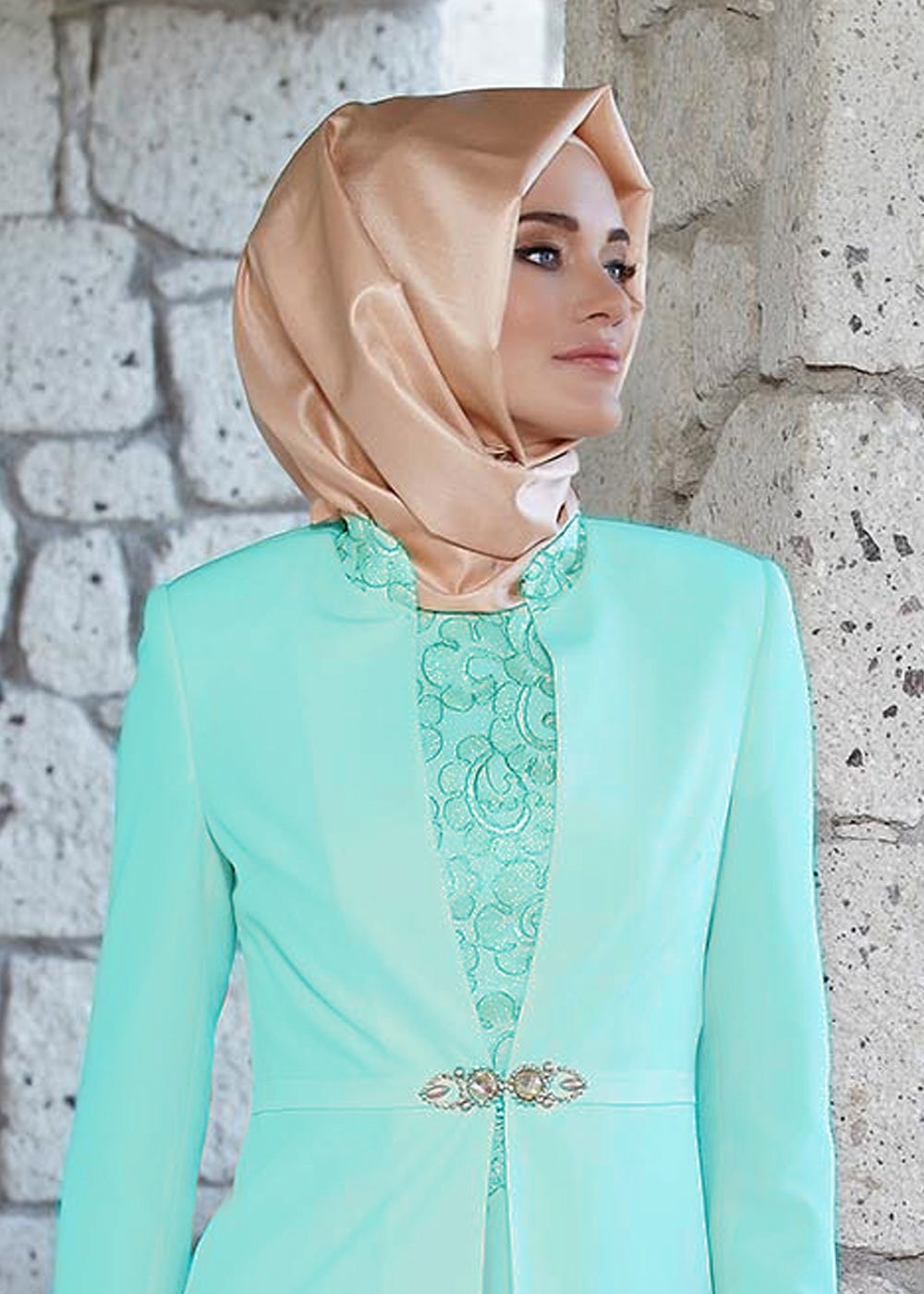 Tesettür giyim MAVİ 3096 Criss Tesettür Elbs Tkm