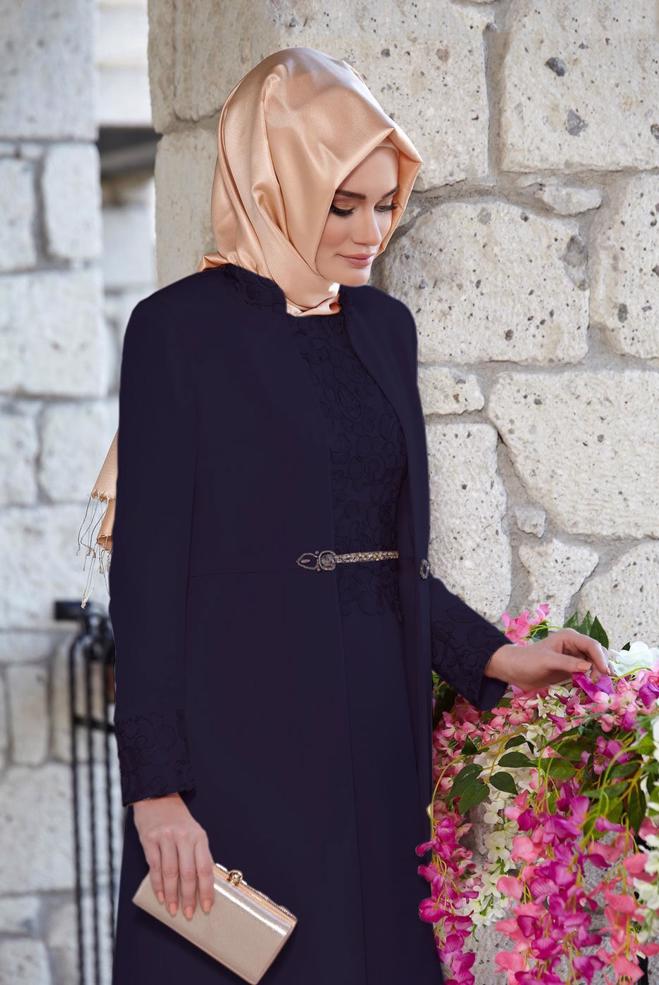 Tesettür giyim LACİVERT 3096 Criss Tesettür Elbs Tkm - ALVİNA