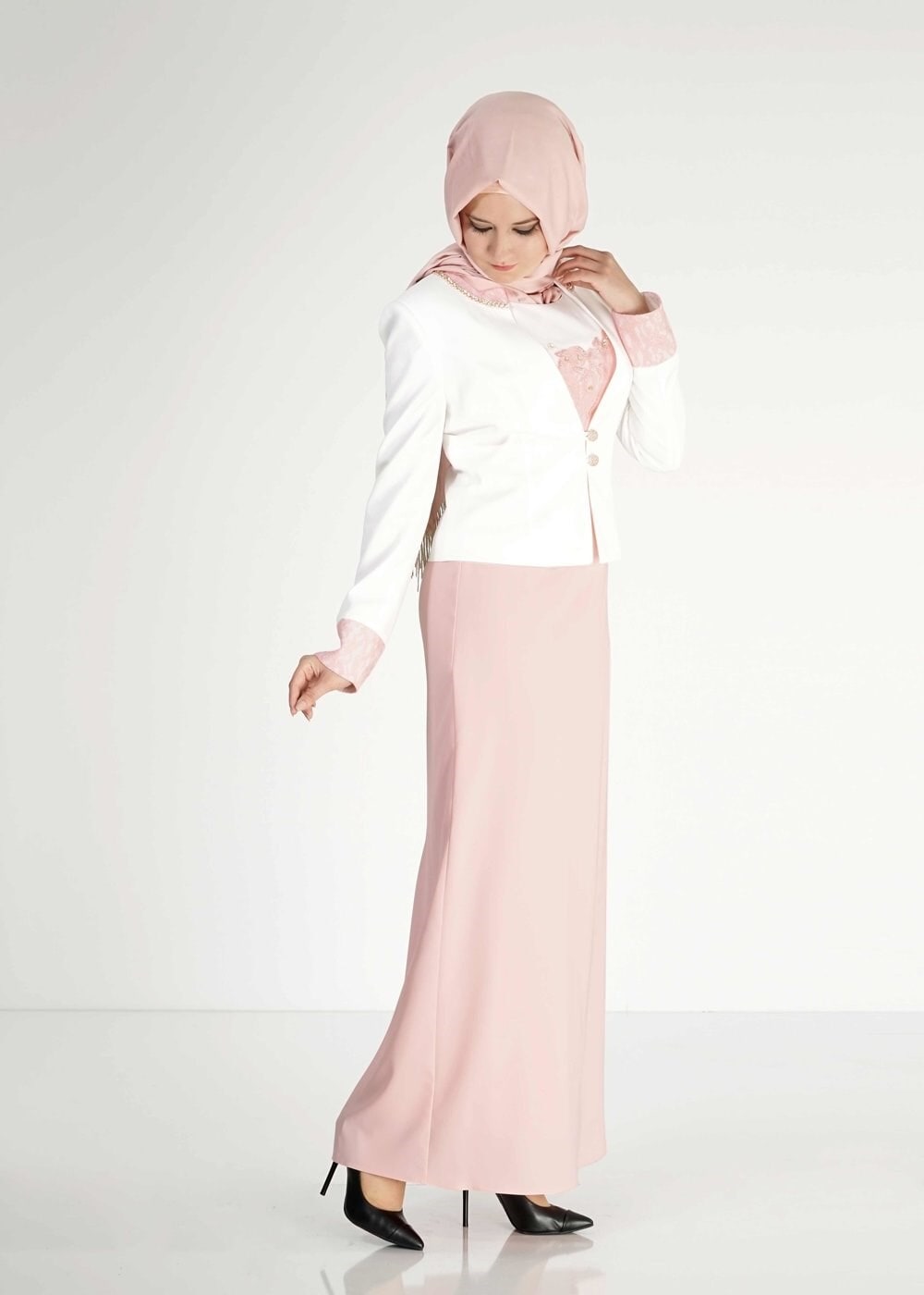 Hijab clothing PINK 3097 Elite 2Li Tesettür Elb.Tkm