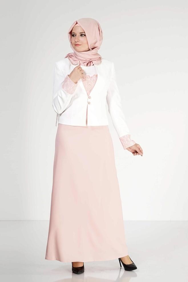 Hijab clothing PINK 3097 Elite 2Li Tesettür Elb.Tkm - ALVİNA
