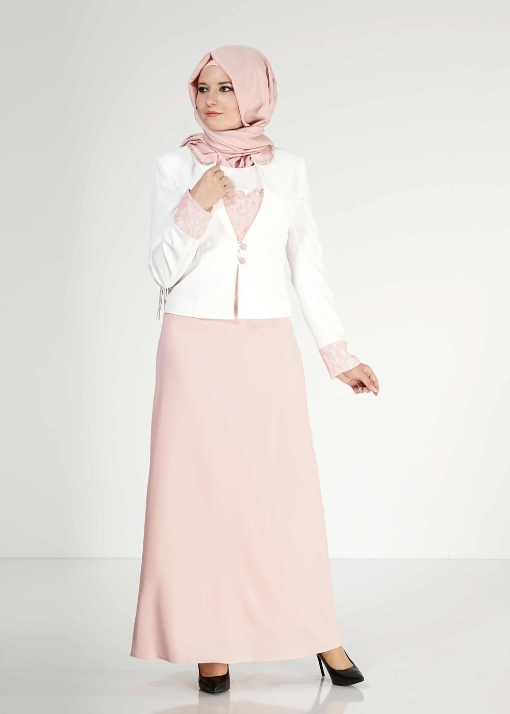 Hijab clothing PINK 3097 Elite 2Li Tesettür Elb.Tkm