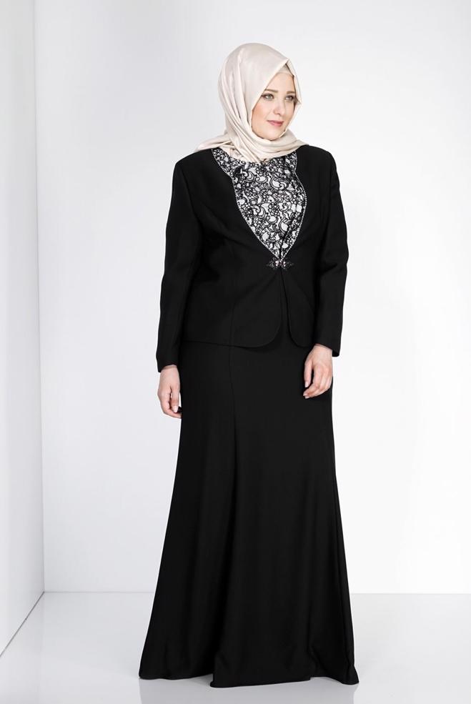 Tesettür giyim SİYAH 3114 Rüya 2Lİ Tesettür Elb.Tkm - ALVİNA