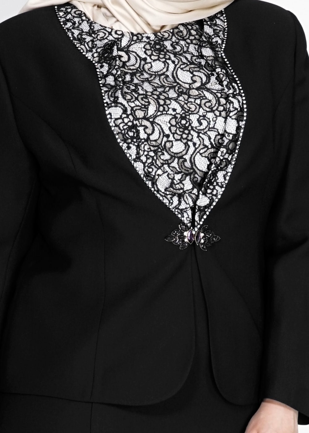 Tesettür giyim SİYAH 3114 Rüya 2Lİ Tesettür Elb.Tkm