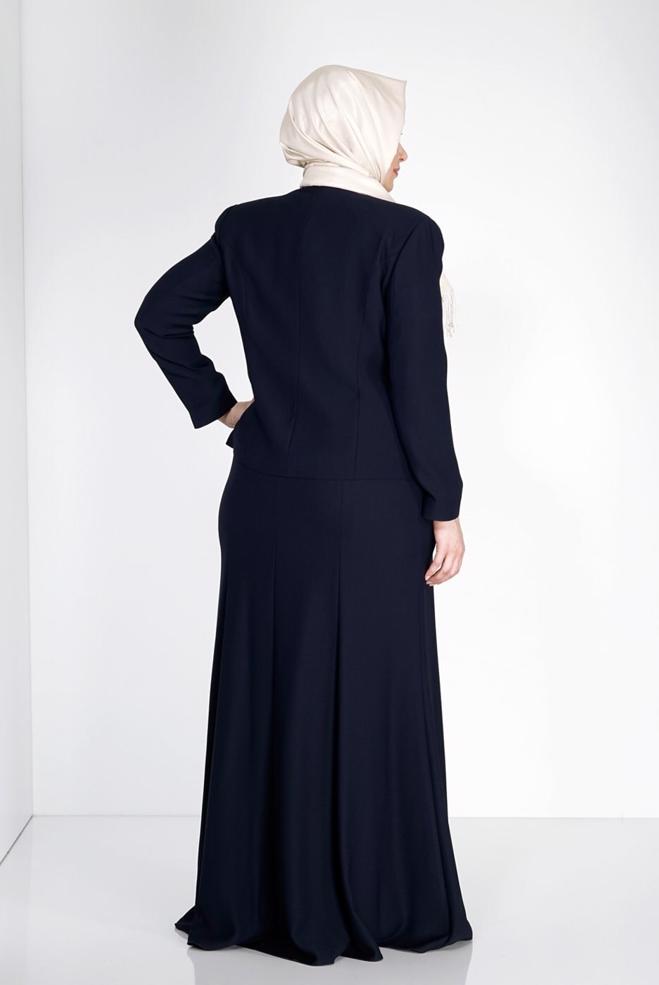 Vêtements hijab BLEU MARINE 3114 Rüya 2Lİ Tesettür Elb.Tkm - ALVİNA