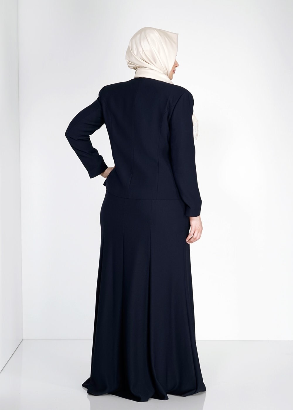 Hijab clothing NAVY BLUE 3114 Rüya 2Lİ Tesettür Elb.Tkm