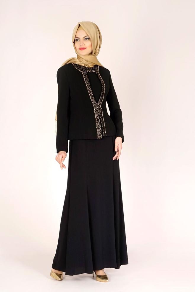 Hijab clothing BLACK 3115 RADO 2Lİ ELB.TKM 40/48 TEK42 - ALVİNA