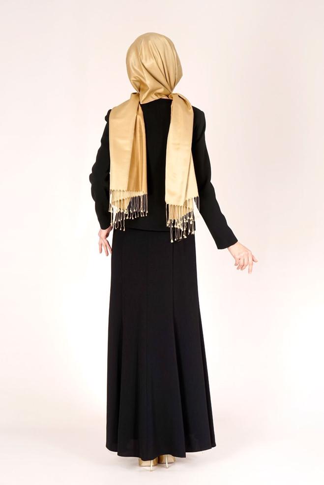 Hijab clothing BLACK 3115 RADO 2Lİ ELB.TKM 40/48 TEK42 - ALVİNA