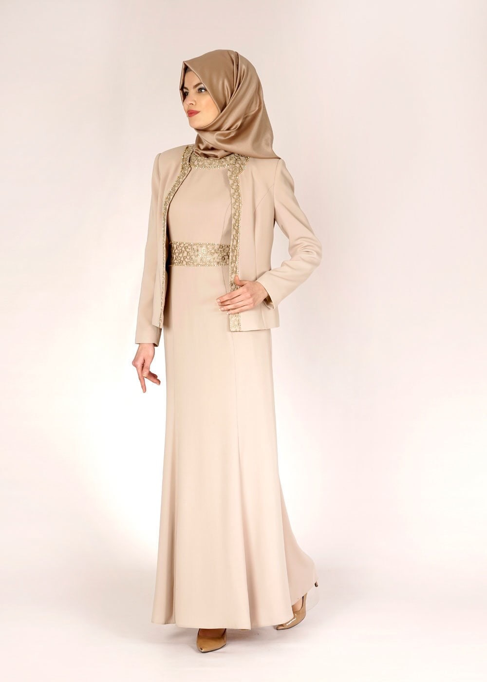 Tesettür giyim BEJ 3115 RADO 2Lİ ELB.TKM 40/48 TEK42