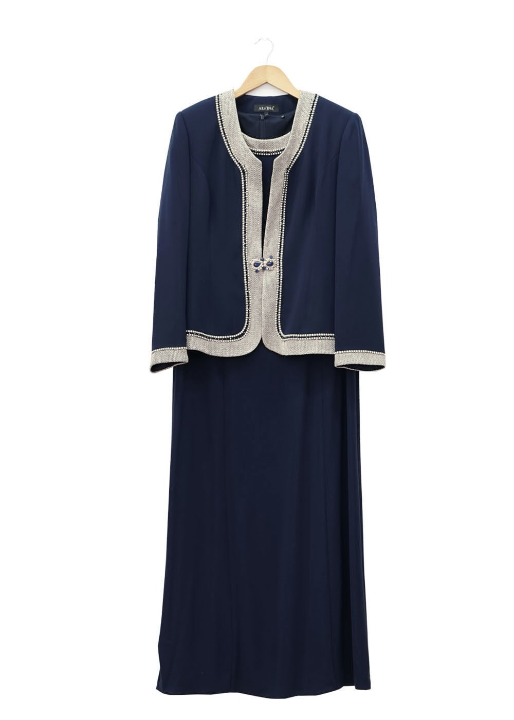 Tesettür giyim LACİVERT 3117 Farah Tesettür Elbiseli Takım