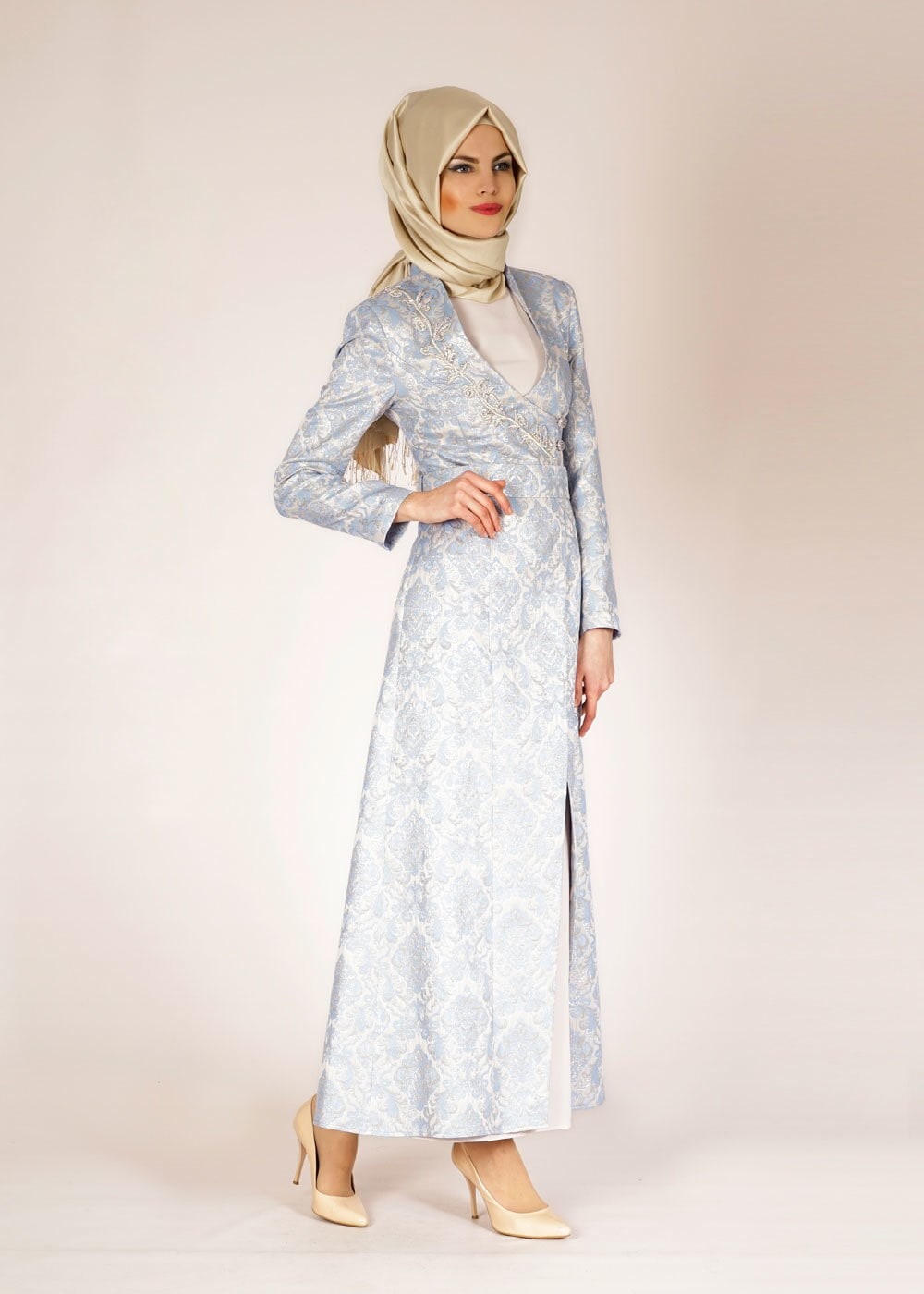 Vêtements hijab BLEU 3130 JAKAR 7699 2Lİ ELB.TKM 40/48 TEK42-44