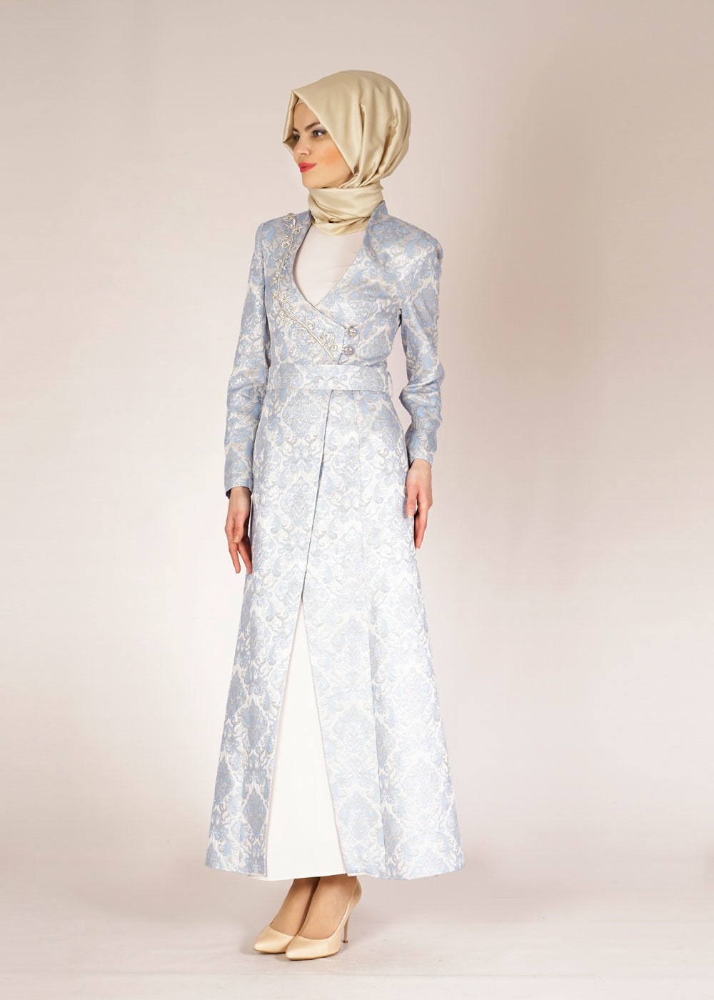 Vêtements hijab BLEU 3130 JAKAR 7699 2Lİ ELB.TKM 40/48 TEK42-44