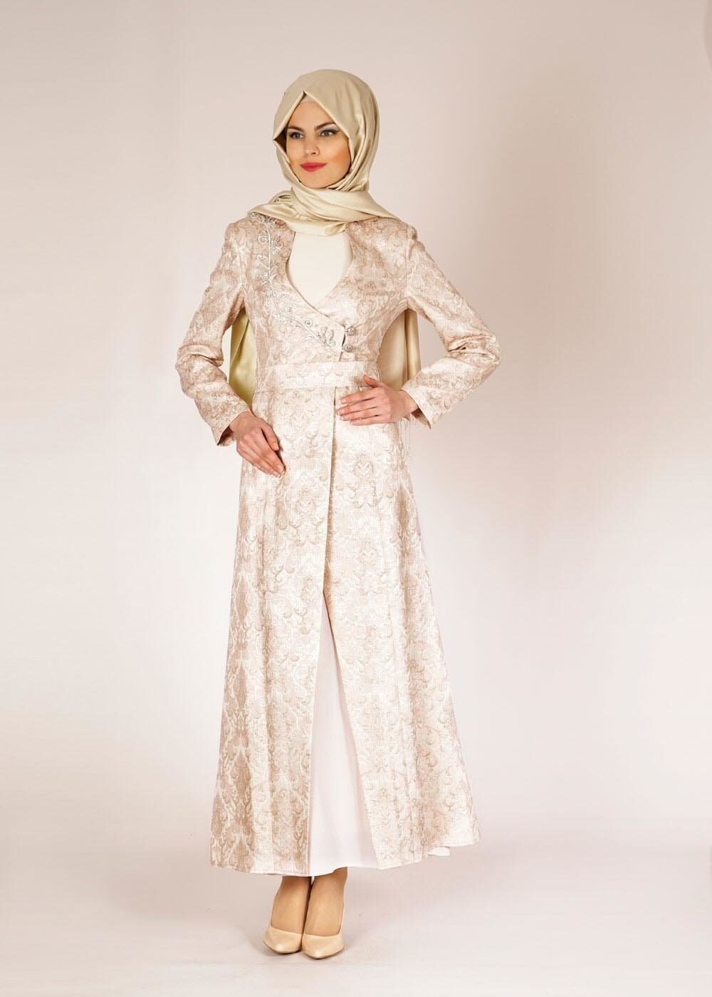 Tesettür giyim ALTIN 3130 JAKAR 7699 2Lİ ELB.TKM 40/48 TEK42-44